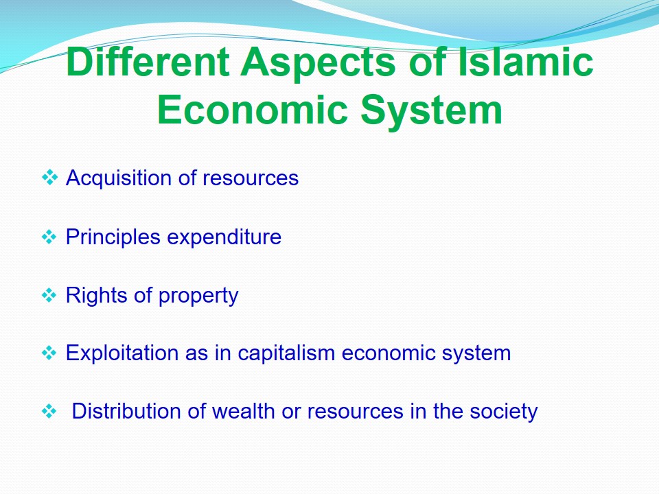 Different Aspects of Islamic Economic System