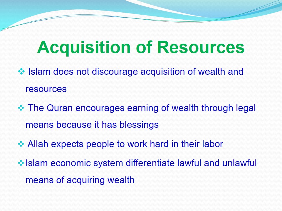 Acquisition of Resources