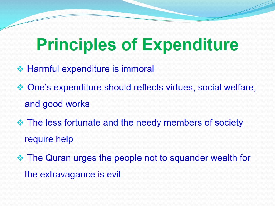 Principles of Expenditure