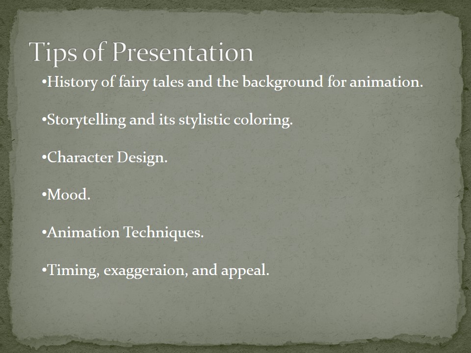 Tips of Presentation