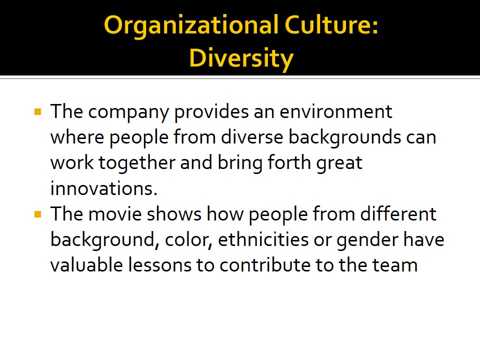 Organizational Culture: Diversity