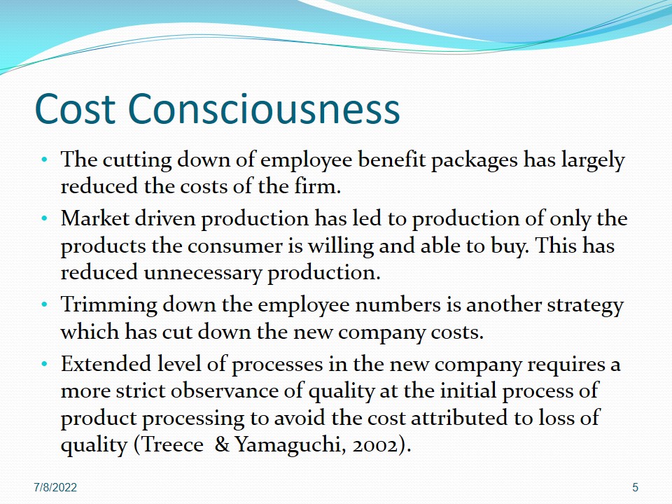 Cost Consciousness