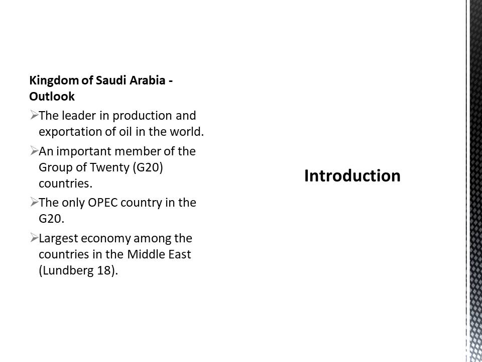 Kingdom of Saudi Arabia - Outlook