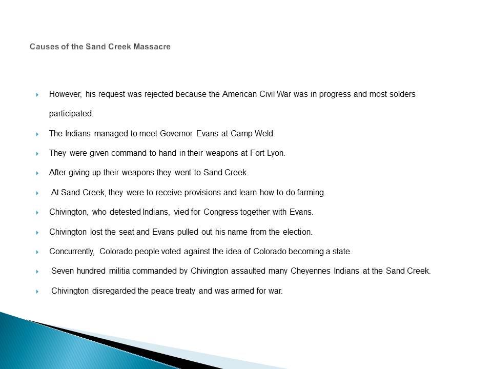 Causes of the Sand Creek Massacre
