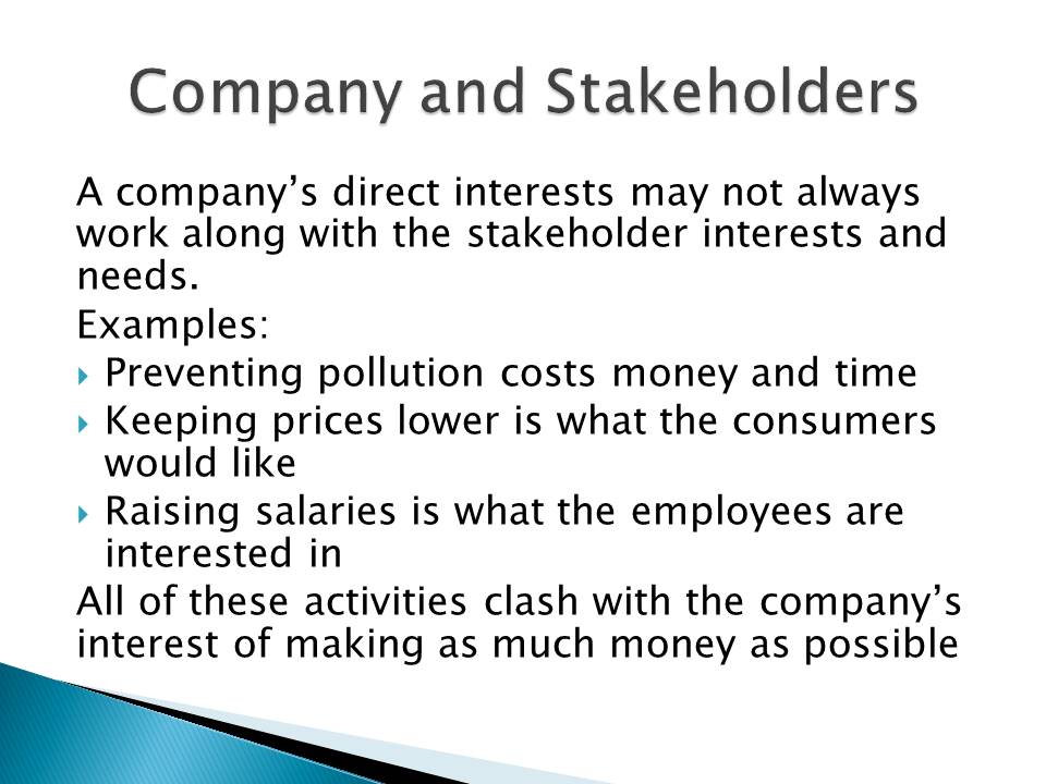 Company and Stakeholders