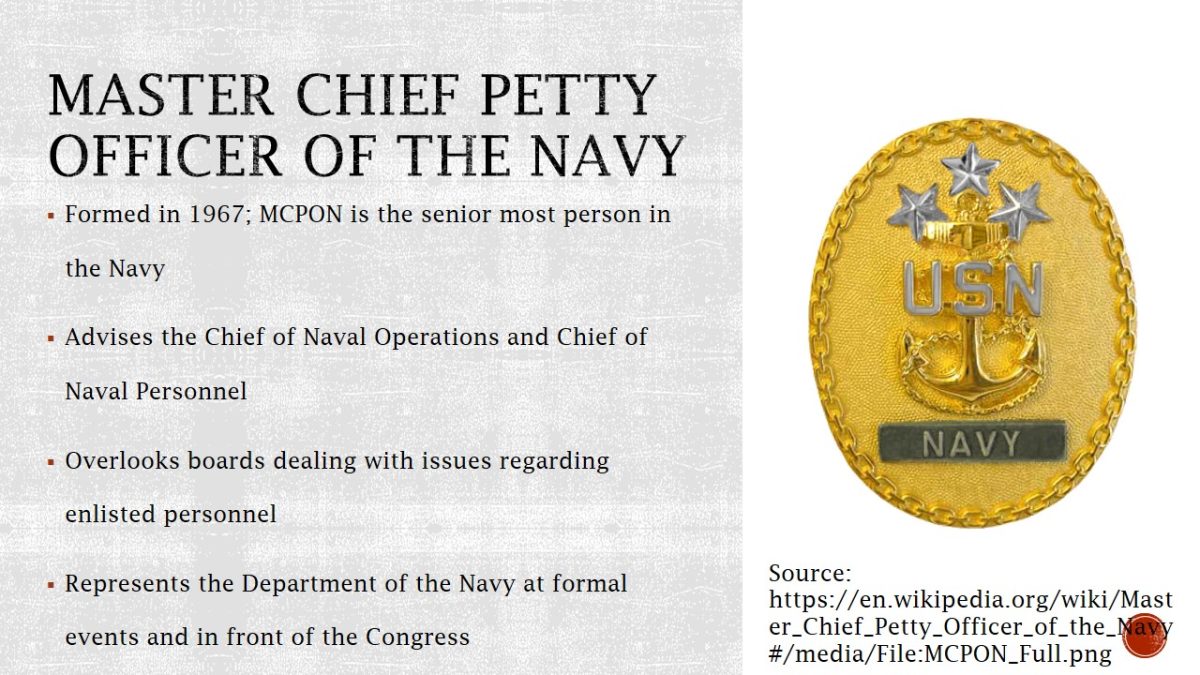 Master Chief Petty officer of the navy