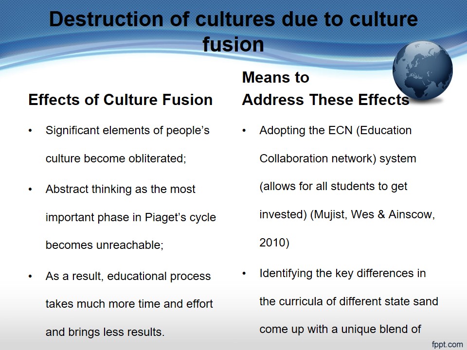 Destruction of cultures due to culture fusion