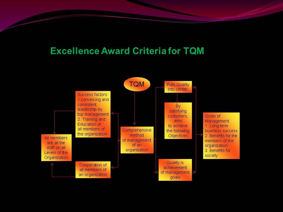 Excellence Award Criteria for TQM