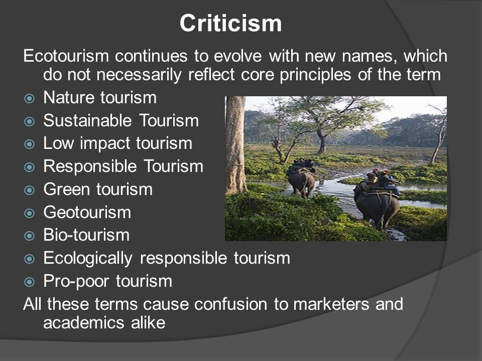 ecotourism criticism