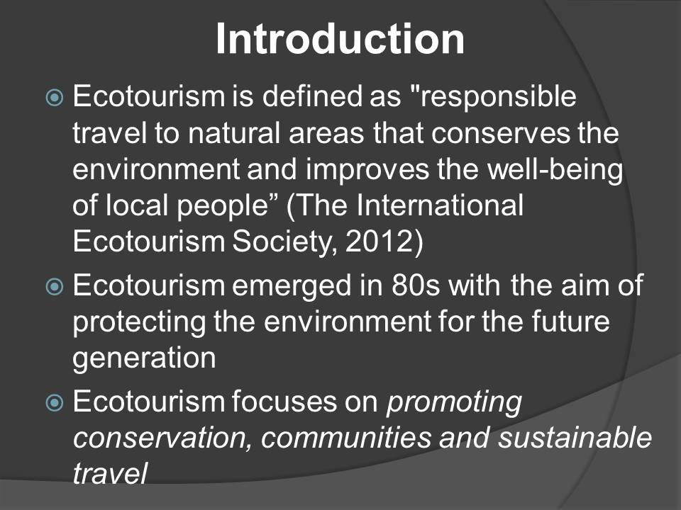 ecotourism essay