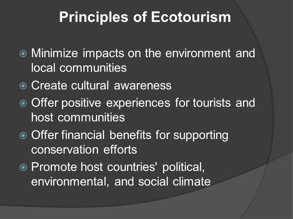 Principles of Ecotourism