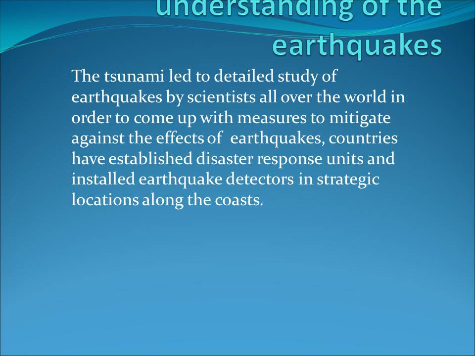 Understanding of the earthquakes