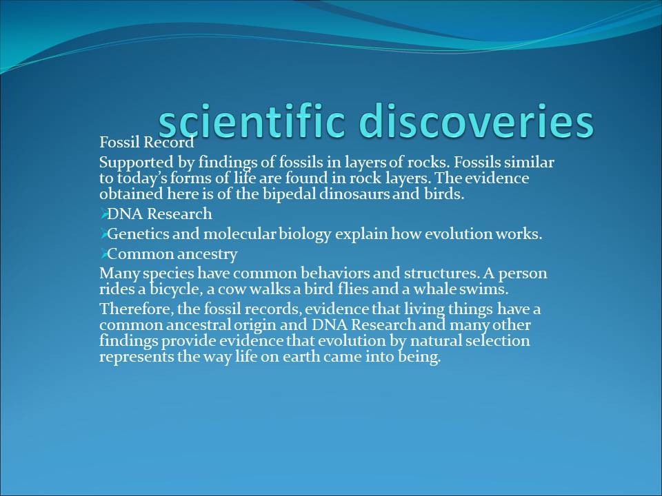 Scientific discoveries