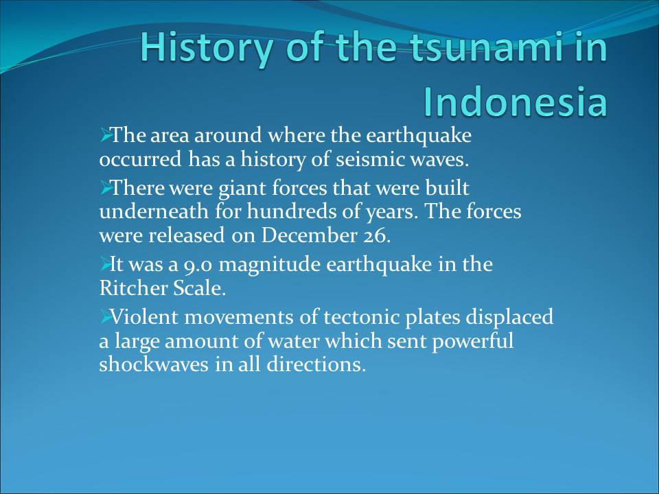 History of the tsunami in Indonesia