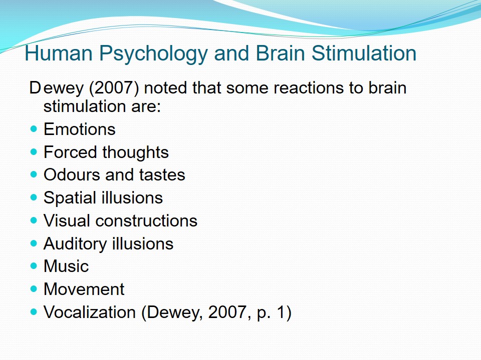 Human Psychology and Brain Stimulation 