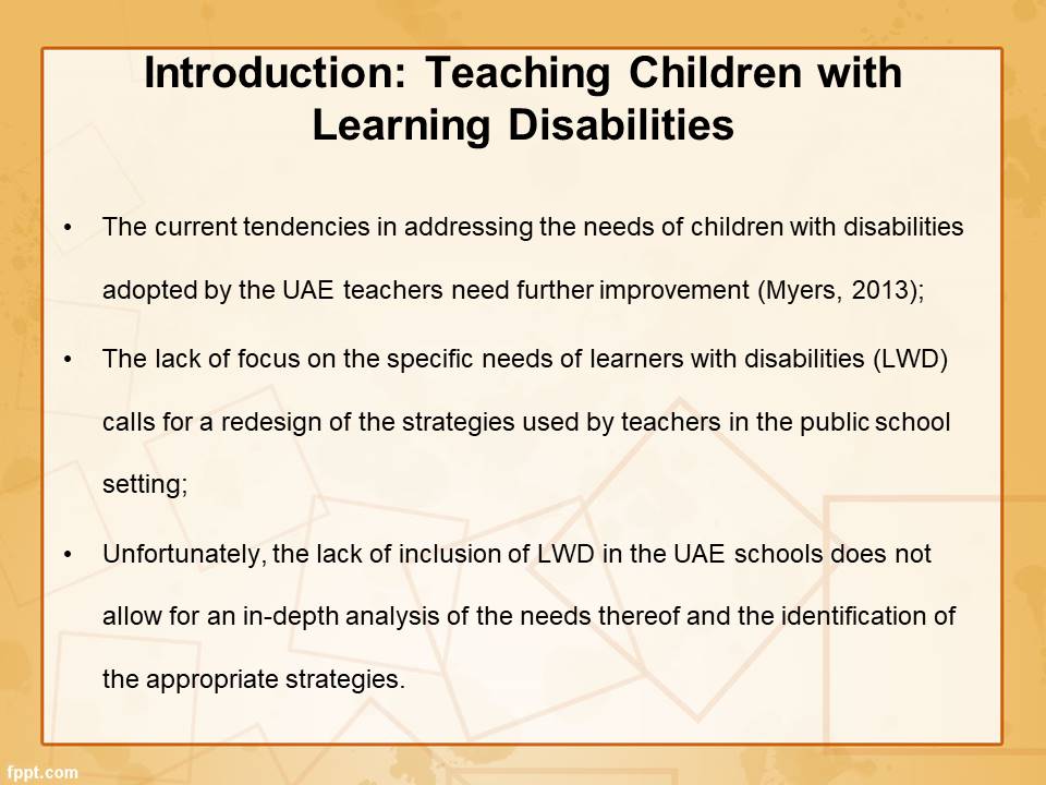 Introduction: Teaching Children with Learning Disabilities