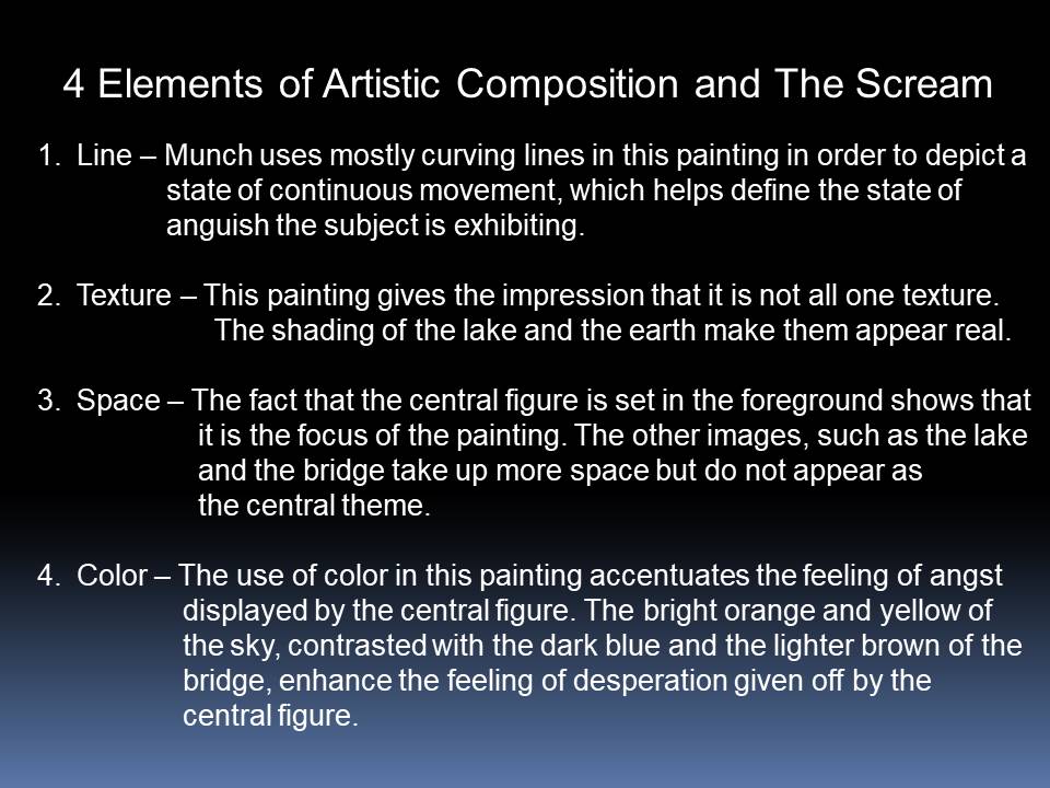 4 Elements of Artistic Composition and The Scream