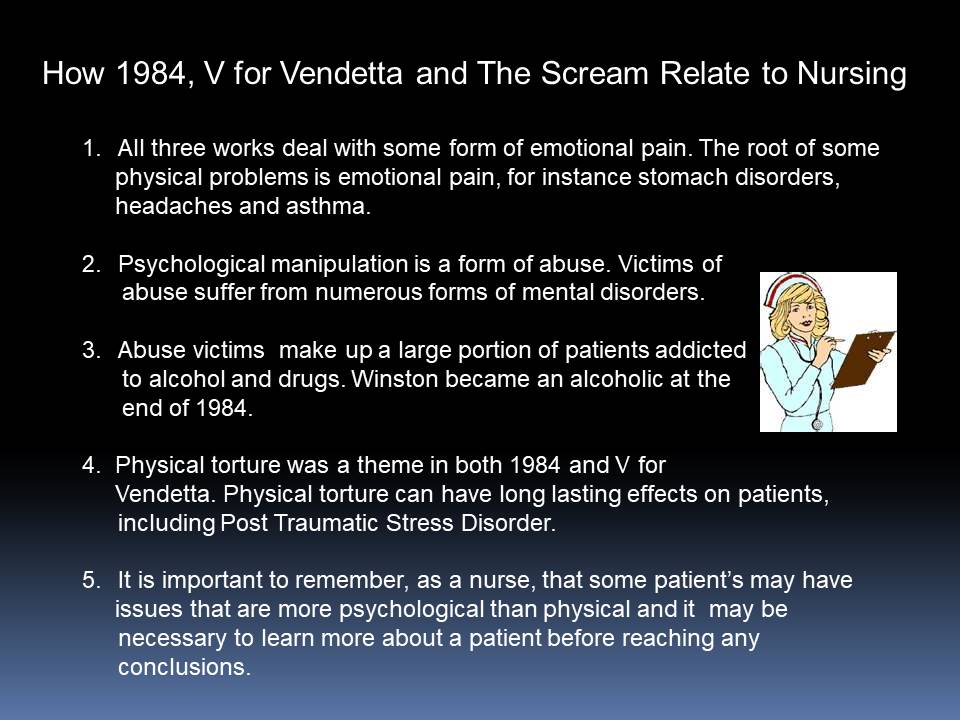 How 1984, V for Vendetta and The Scream Relate to Nursing