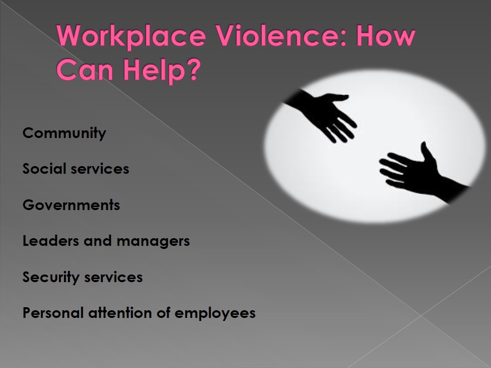 Workplace Violence: How Can Help?
