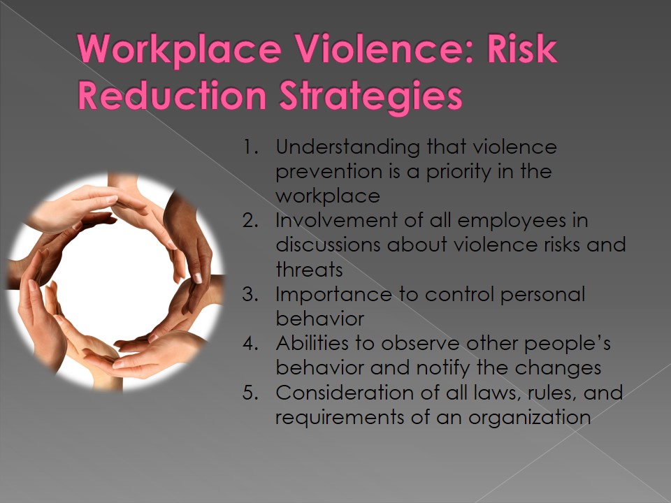 Workplace Violence: Risk Reduction Strategies