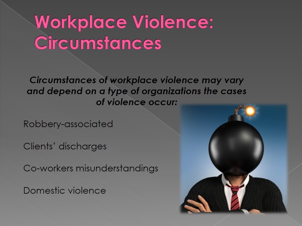 Workplace Violence: Circumstances