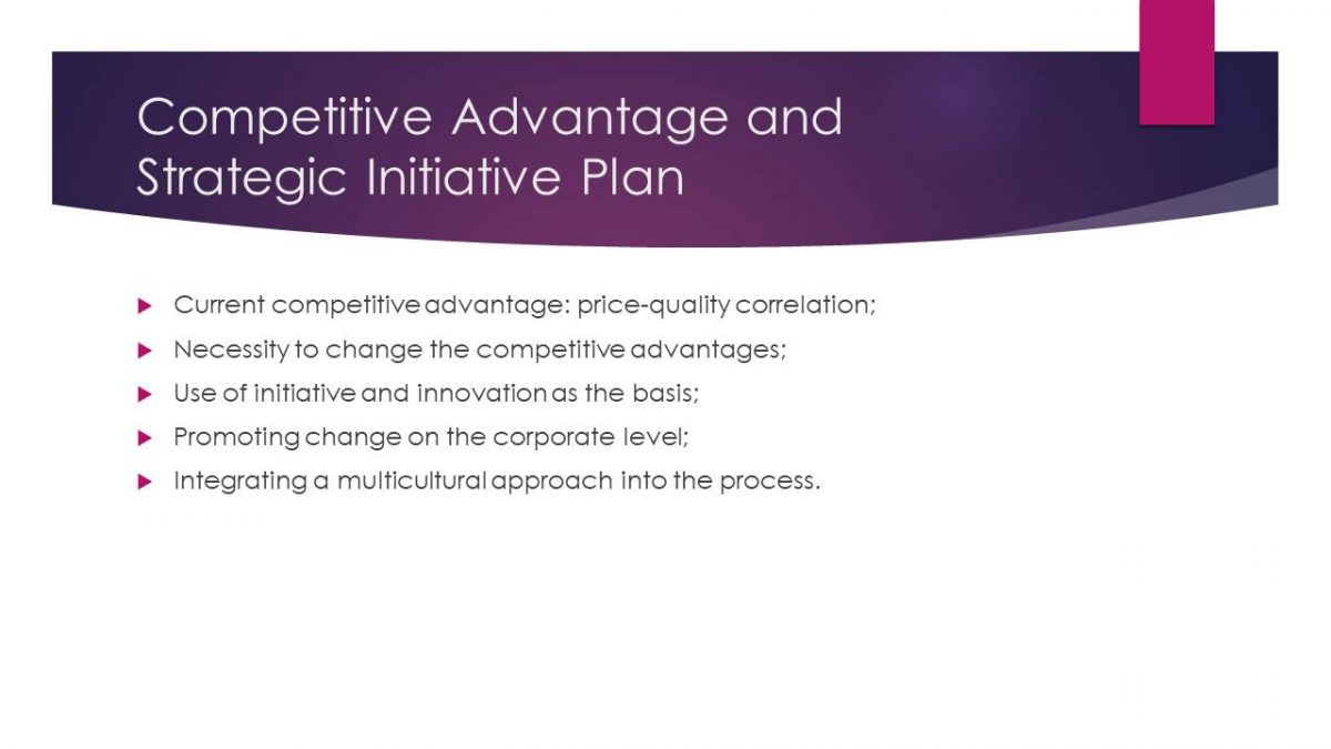 Competitive Advantage and Strategic Initiative Plan
