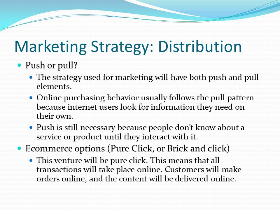 Marketing Strategy Distribution