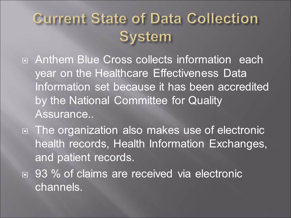 Current State of Data Collection System