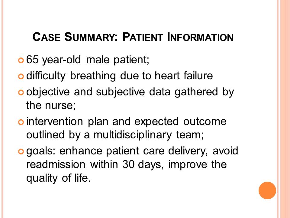 Case Summary: Patient Information