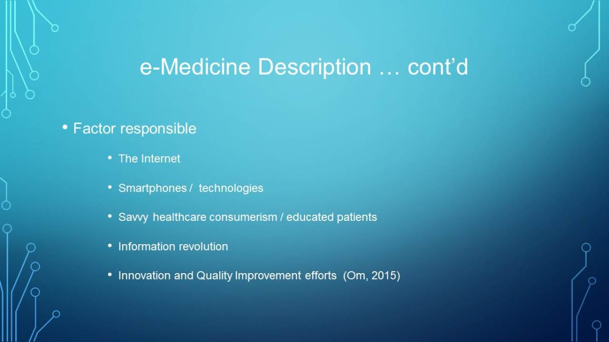 e-Medicine Description