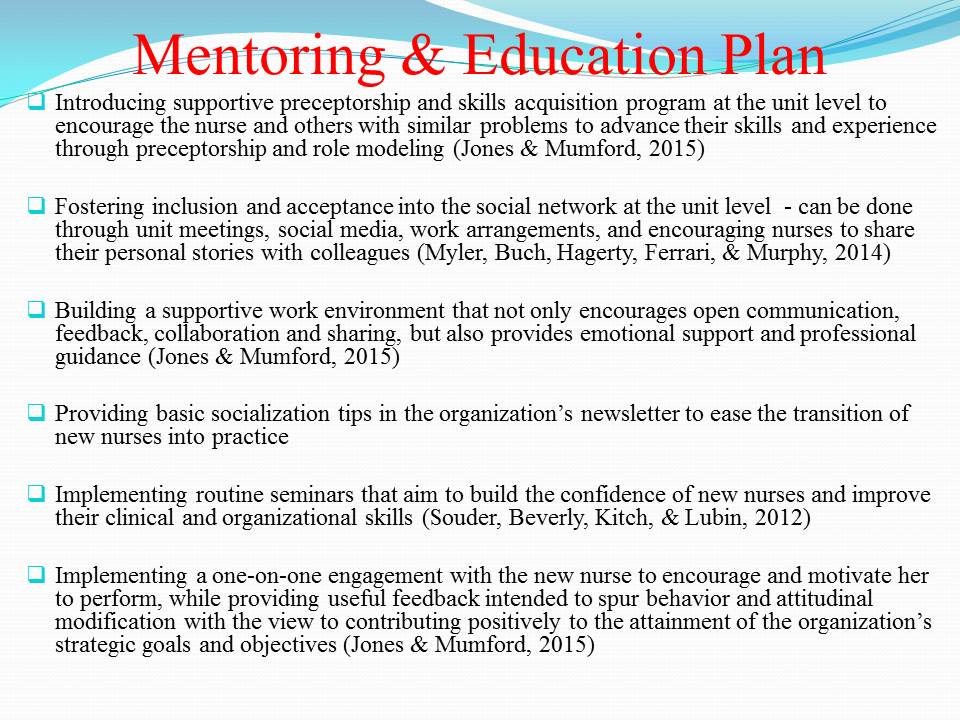 Mentoring & Education Plan