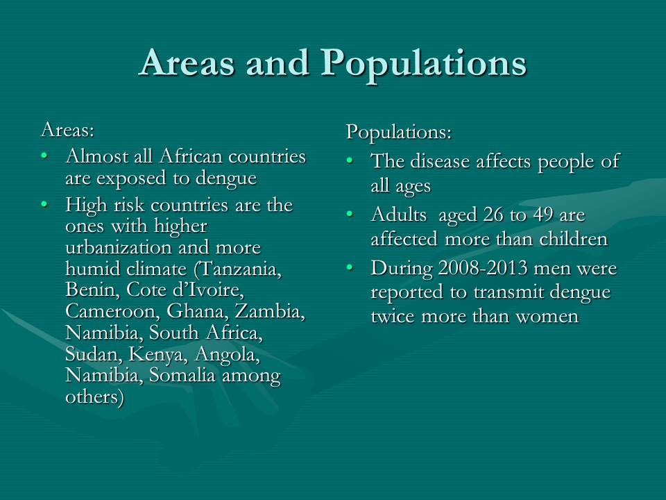 Areas and Populations