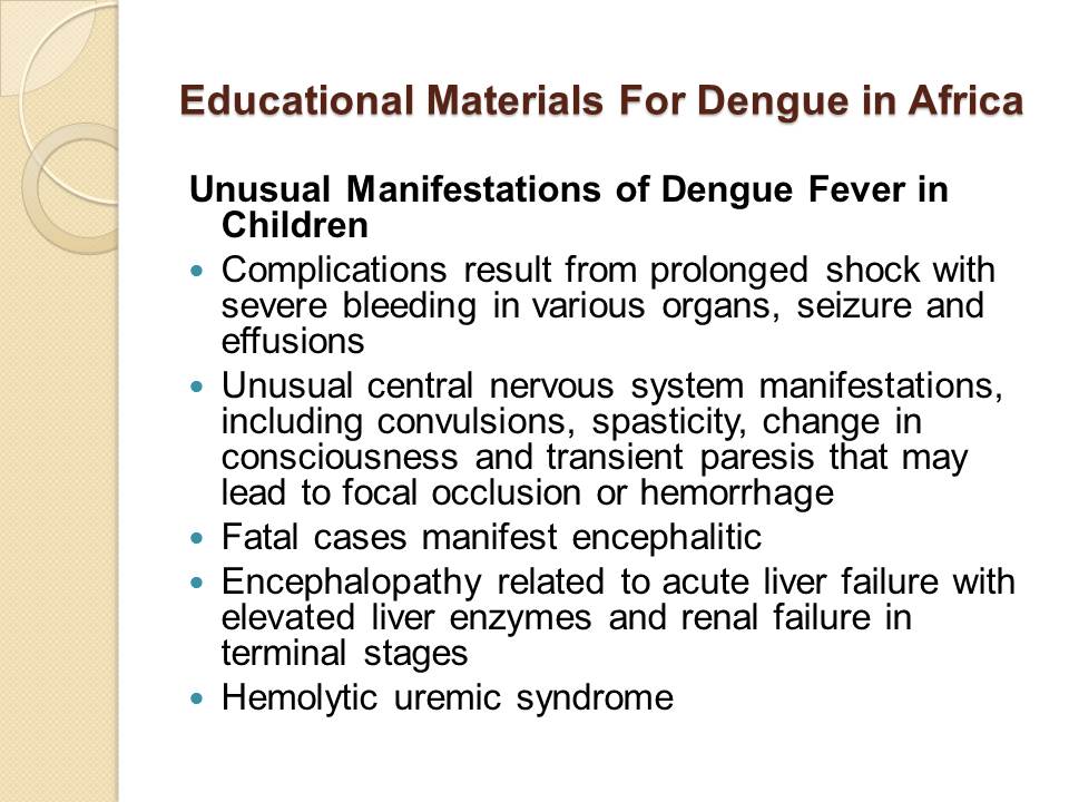 Educational Materials For Dengue in Africa