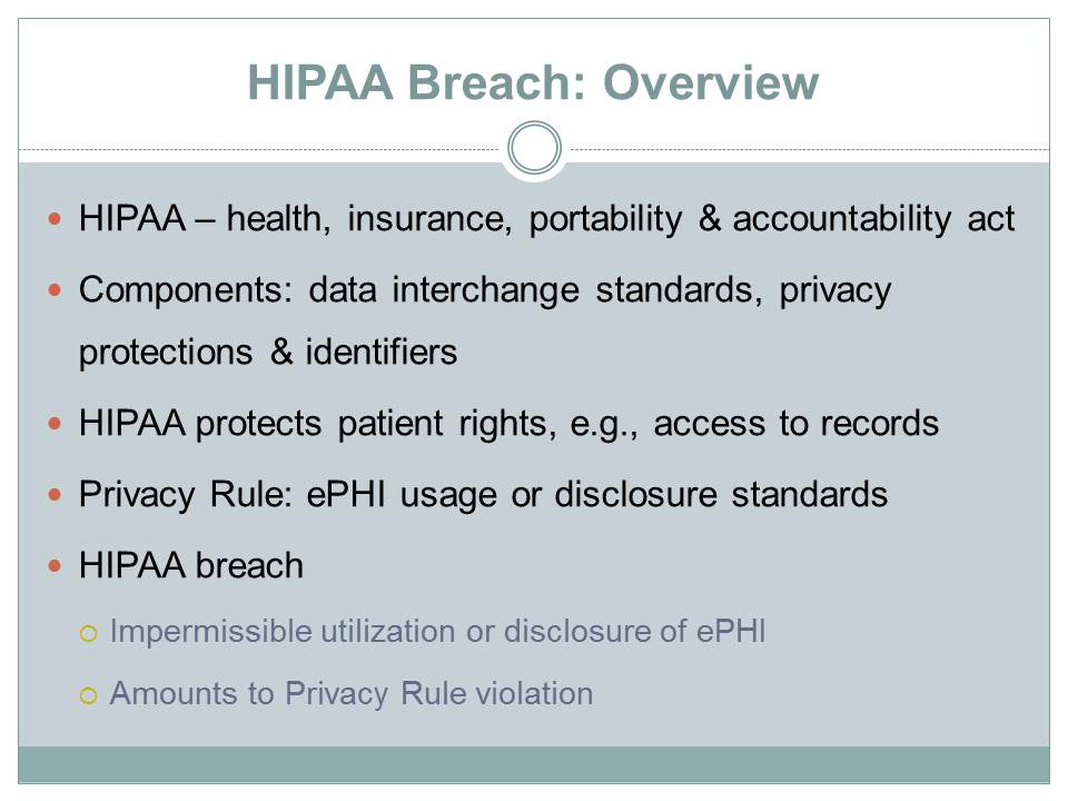 HIPAA Breach: Overview