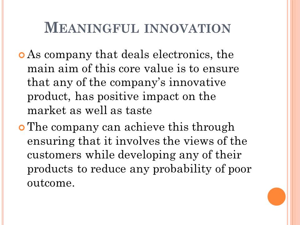 Meaningful innovation