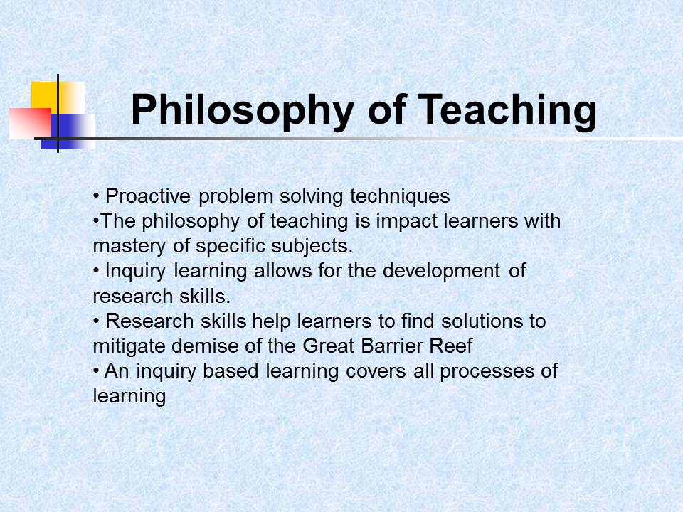 Philosophy of Teaching