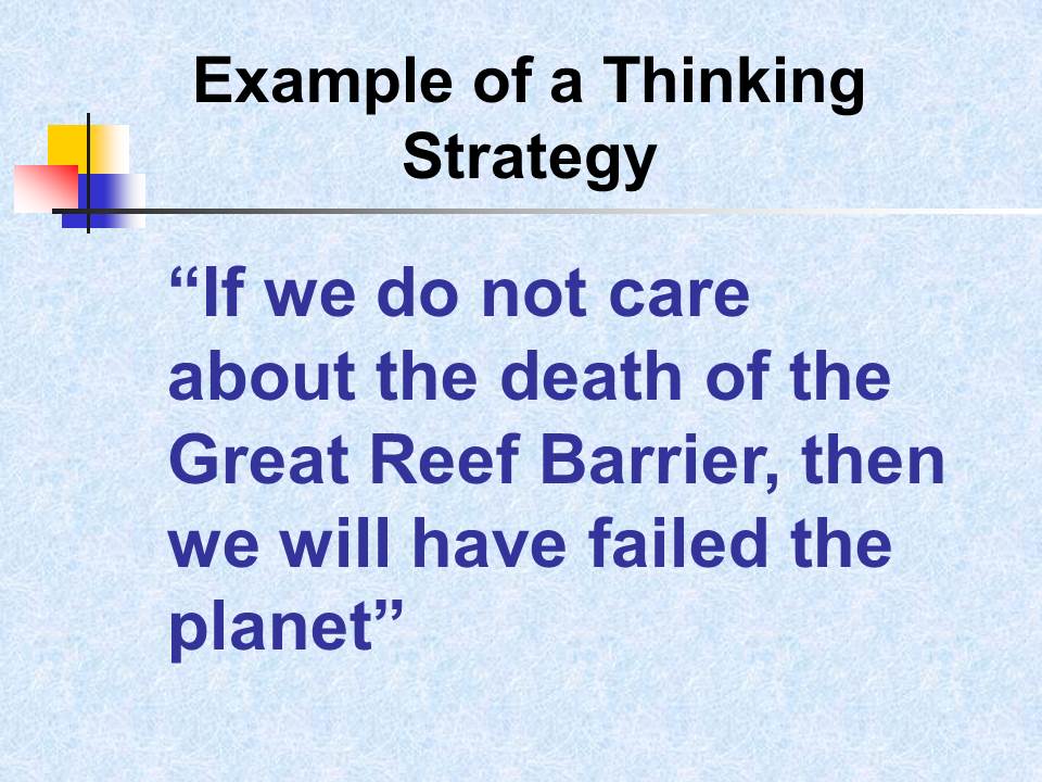Example of a Thinking Strategy