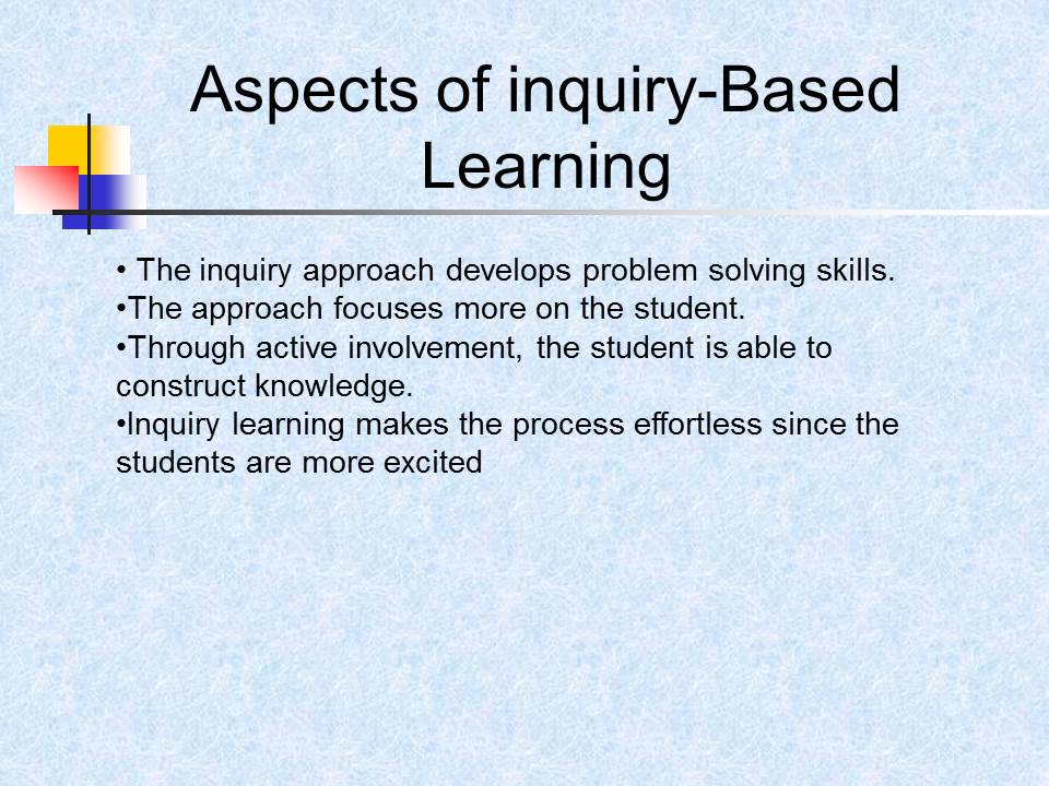 Aspects of inquiry-Based Learning