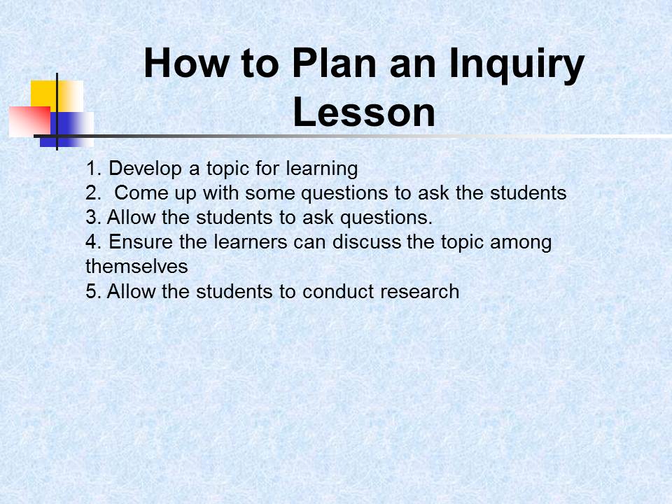 How to Plan an Inquiry Lesson
