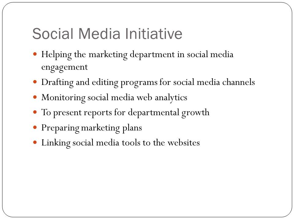 Social Media Initiative