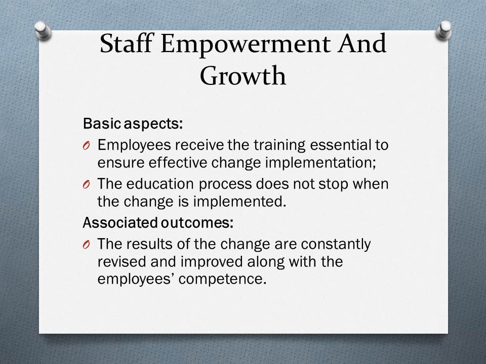 Staff Empowerment And Growth