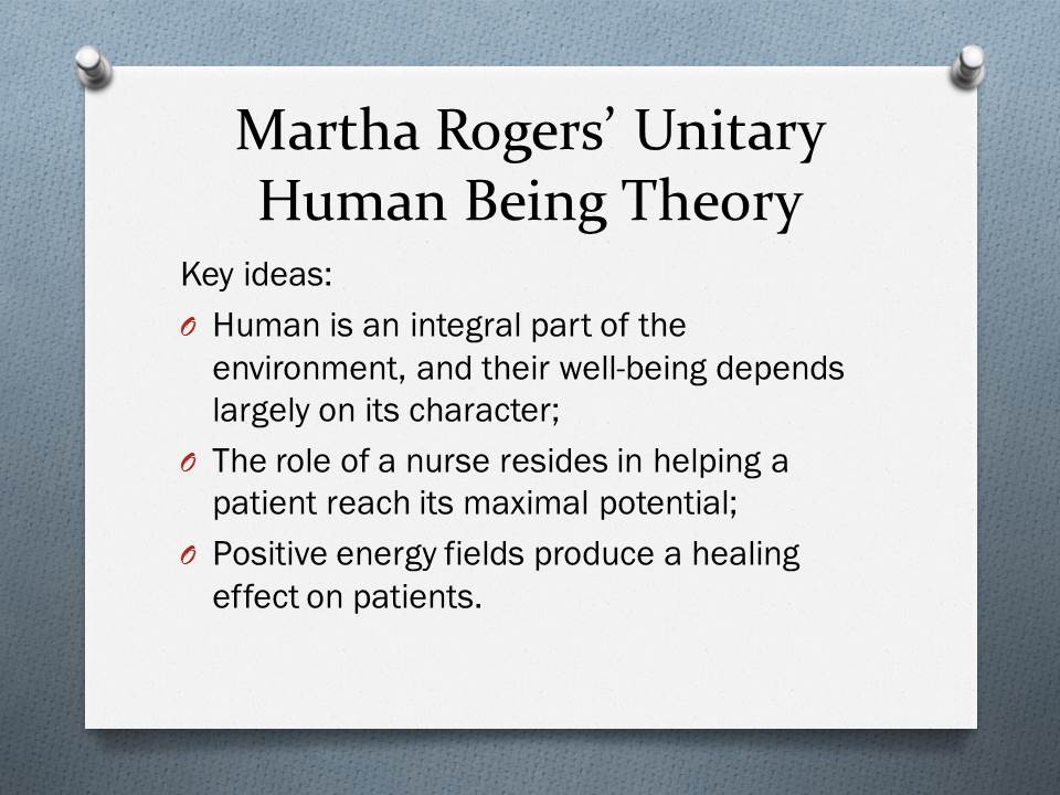 Martha Rogers’ Unitary Human Being Theory