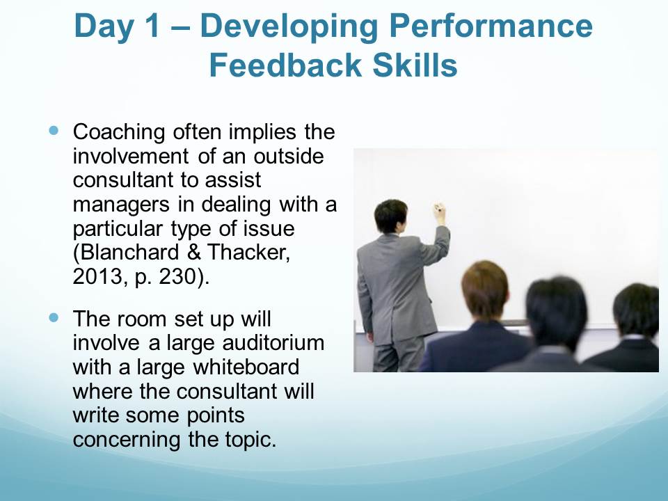 Day 1 – Developing Performance Feedback Skills