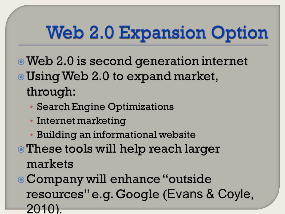 Web 2.0 Expansion Option