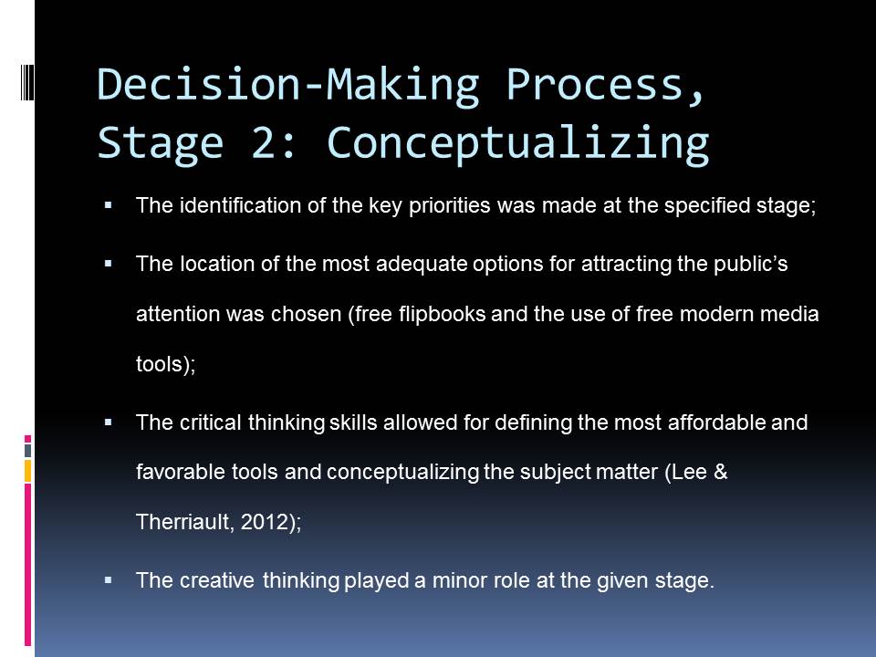 Decision-Making Process, Stage 2: Conceptualizing