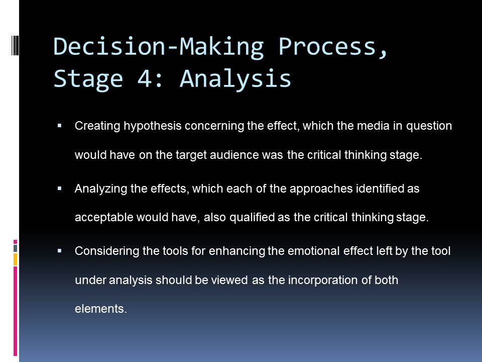Decision-Making Process, Stage 4: Analysis