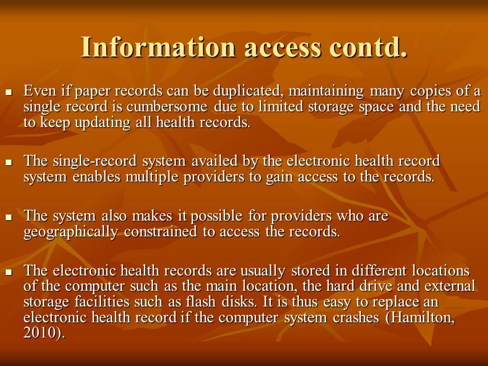 Importance of Information Access