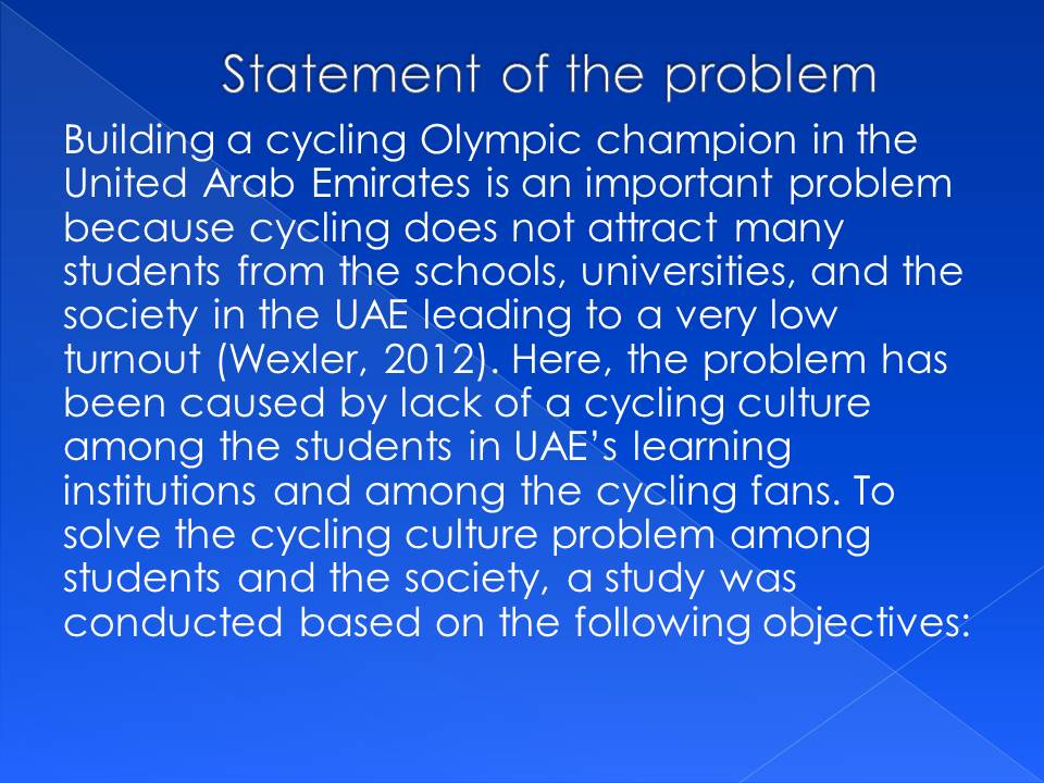 Statement of the problem