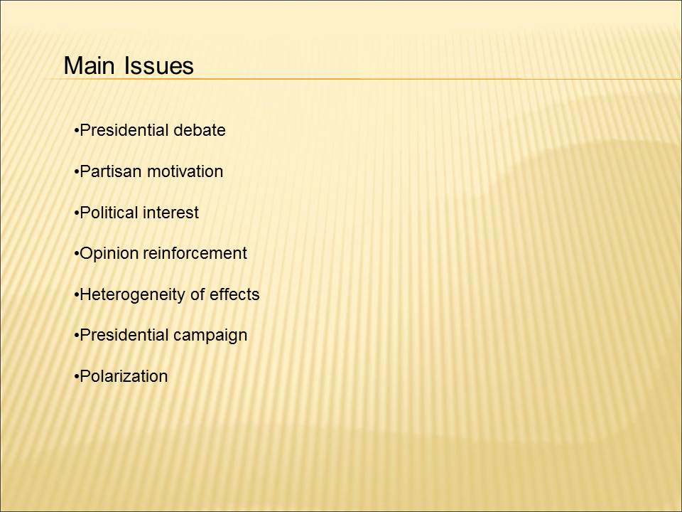 Main Issues