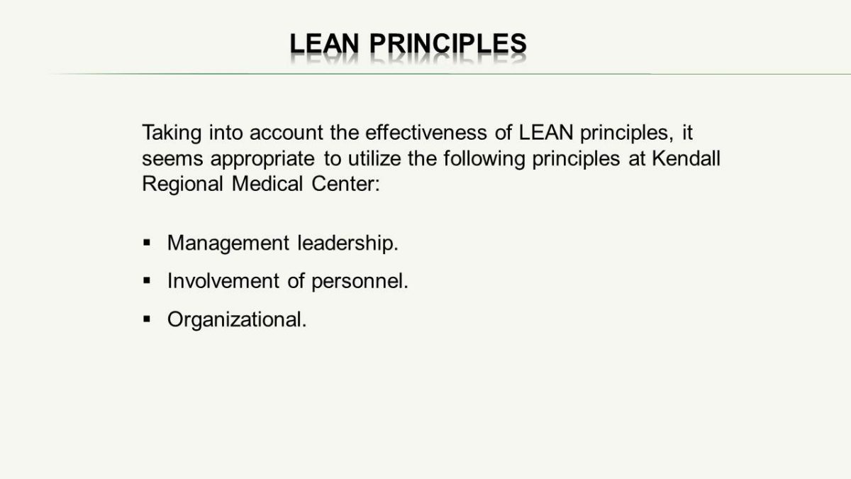 LEAN principles